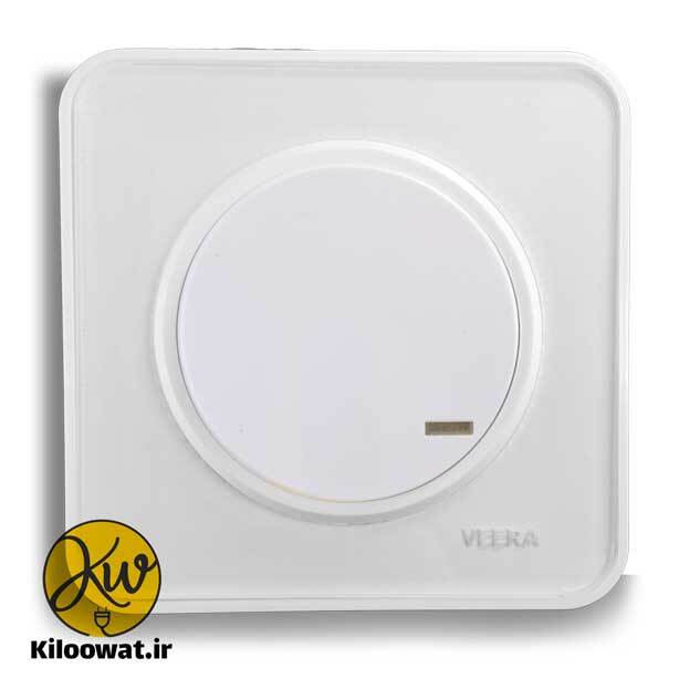 کلید تک پل ویرا مدل آلفا گلس سفید لاکچری دایره زیبا براق آرک