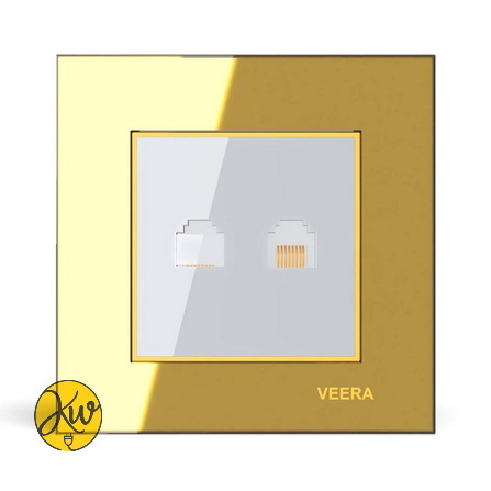 سوکت شبکه ویرا مدل امگا طلایی طلایی سفید - ویرا الکتریک - ویرا الکتریک آیننه ای لاکچری شیک ایرانی قیمت مناسب