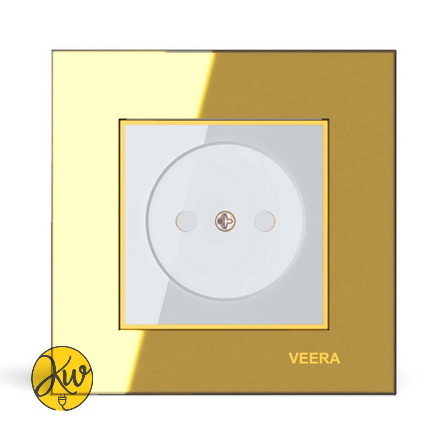 پریز ساده ویرا مدل امگا طلایی طلایی سفید - ویرا الکتریک آیننه ای لاکچری شیک ایرانی قیمت مناسب