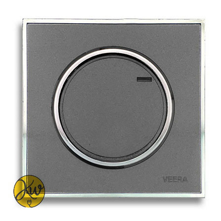 کلید و پریز ویرا مدل آلفا گلس نوک مدادی با زه استیل کلاسیک - ویرا الکتریکر