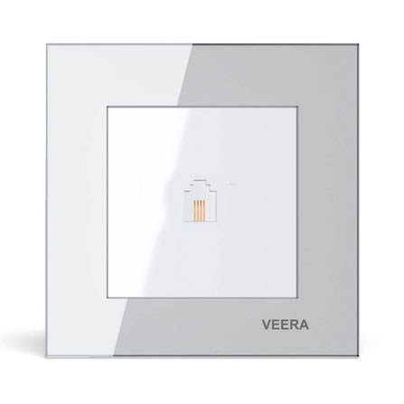 سوکت تلفن ویرا مدل کریستال سفید اقتصادی ارزان باکیفیت ایرانی براق