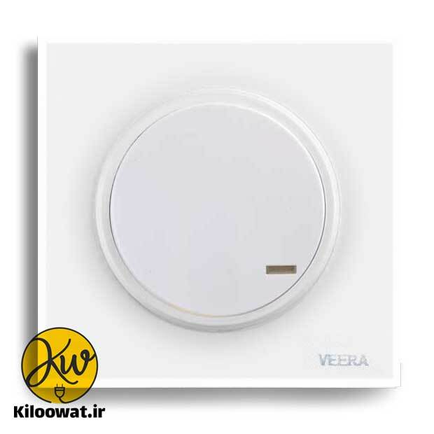 کلید صلیبی ویرا مدل آلفا گلس سفید کلاسیک - ویرا الکتریک دایره لاکچری