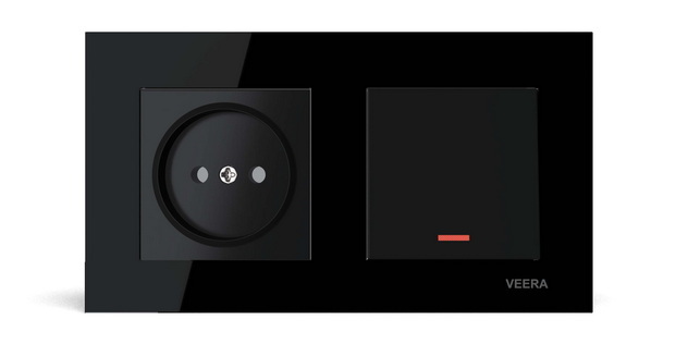 کادر دو خانه ویرا مدل کریستال مشکی ارزان اقتصادی باکیفیت ایرانی براق