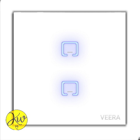 کلید لمسی با کیفیت ویرا الکتریک قیمت مناسب اقتصادی و ارزان سفید دو پل